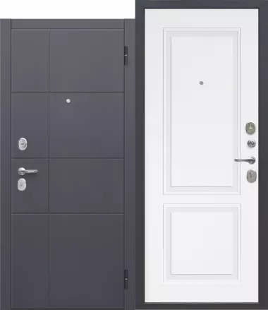 Входная дверь «Ferroni» ГАРДА 2 МДФ Велюр белый софт