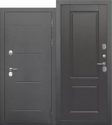 Входная дверь «Ferroni» 11 см ISOTERMA серебро темный кипарис